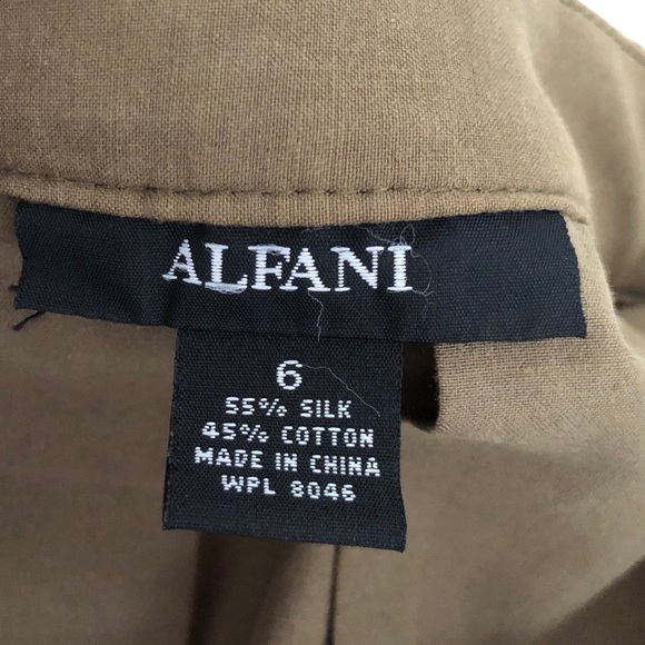 ALFANI Womens Silk Sequin Flare Skirt Brown Gold 6 - Picture 6 of 6